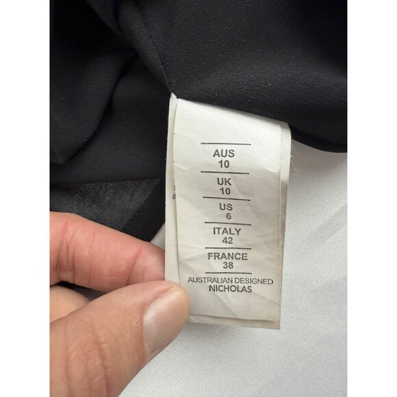 Nicholas Ava Floral Ruffled Cold Shoulder Silk Chiffon Wrap Dress Size 6 $750 - Picture 10 of 11